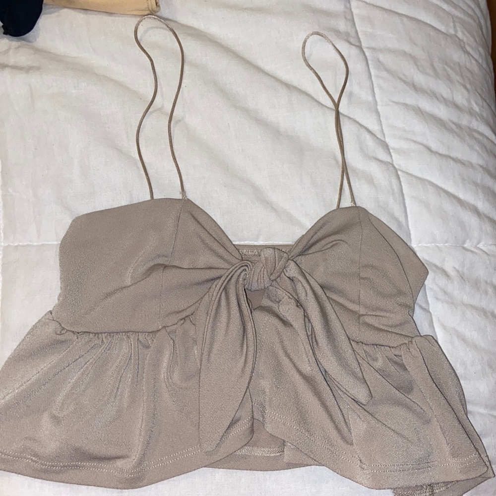 Urban Tie Front Crop Top